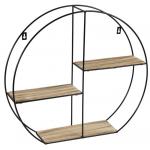 Wallhanger Iverness Round M 43x15x42 cm zwart industrieel wandrek